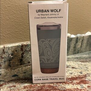 New 🆕 Urban Wolf Cork Base Travel Mug 20oz.